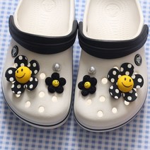 빅도트체크 뽀글이꽃 6종 세트 슈참스 비츠 신발 장식