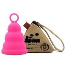 생리컵 생리컵추천 위생생리컵 timkdle period 컵 여성 위생 제품 실리콘 생리 컵 copa menstrual plegable with 휴대용 가방, 생리컵 흰색, 작은, 1개
