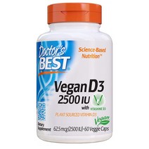 닥터스베스트 비건비타민d3 2500IU Vitashine D3 60카운트, 2500 IU