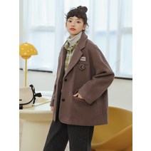 HQINT 여성 겨울 코트 잠바 더블코트 코트겨울 긴팔코트 모직코트 코트자켓 정장 캐주얼 울코트 롱코트 숏코트 ZA-26753