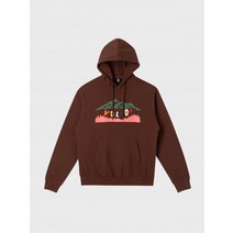 VOLCOM FRONT MOUNTAIN 기모 오버핏 후드티 브라운