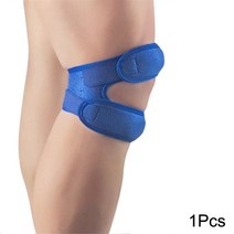 1pc 스포츠 무릎 이중 슬개골 벨트 탄성 붕대 스포츠 무릎 보호대 밴드 축구 농구 오픈형 무릎 지지대 서포터 슬개골아대, 푸른