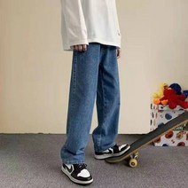 청바지 스판 드레이프 세미 일자 감각 가을 일본스타일 남친룩 느슨한