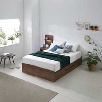 노랑나무 릴리 헤드없는 무헤드 높은 수납 서랍 저상형 평상형 침대 프레임 틀 SS Q, 리아 무해드 침대 (높이300mm), LPM  멀바우(2단)