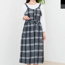 [sado]여자체크어깨끈뒷밴딩원피스 포근한체크원피스 free66까지