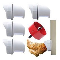 DIY 자동 닭 모이통 사료통 PVC 피더 병아리 조류 엘보 급여기 급식기, 홀커터