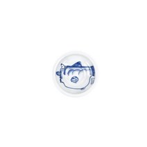 유니크 블루 복어 간장종지 양념그릇 4개 소스접시