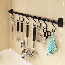 다용도걸이 조리도구걸이 주방용품걸이 국자걸이 거치대 정리대 후크 6구 7구 8구, 50cm(7구)
