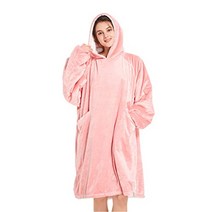 Winthome 집콕 방콕 침대 서핑 판초 입는 겨울 담요 원피스 올핑크