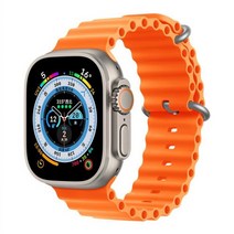 스마트시계 스포츠시계 마라톤시계 2020 신상품 스마트 워치 울트라 남성 여성 Smartwatch 블루투스 통화 온도 측정 건강 모니터링 무선 충전 49mm, orange