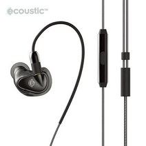 에쿠스틱 EQ-100 유니버셜 커스텀 이어폰, Black, ECOUSTIC 에쿠스틱 EQ-100
