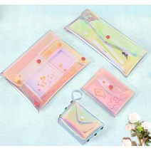 가방 파우치 주머니 휴대용 PVC 홀로그램 4종택1
