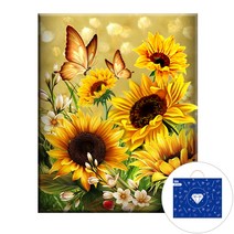 [FASEN] 보석십자수 페인팅 DIY세트 캔버스형 액자 40 x 50cm, ZSR015.해바라기