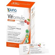 GUNA Guna vitformula acerola 30 오로스 가용성 향 주머니 - 아세 롤라 이노시톨 13 개의 비타민 및 9 개의 미네랄이있는 식품 보충제, 4개