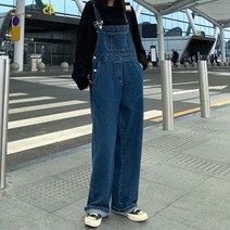 와이드 데님 멜빵 팬츠 점프수트 진청데님멜빵팬츠 데님멜빵바지 진청멜빵바지 청멜빵바지 청멜빵팬츠 데님통바지 와이드데님멜빵팬츠 여자멜빵바지 여성멜빵팬
