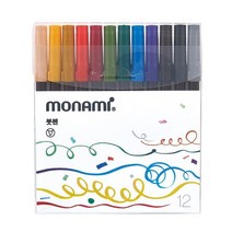 [응다팔아6279] 만화펜 학용품 수입필기구 필기수성펜 예쁜볼펜 삼각펜 수입볼펜 라이너펜, ★★옵션확인必 붓펜 12색 수성마킹펜 모나미, ★★단일상품