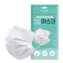 국산 아이쿤 일회용 덴탈 마스크 3중필터 황사방역 숨쉬기편한 5매입X20개 100매, 국산 아이쿤 대형 화이트 100매(5매입)