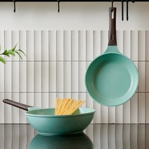 쿡핏 매직 백금 프라이팬 냄비 2종세트 민트, 28팬+30궁중 웍