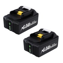 마끼다 18V 배터리용 6Ah 1/2 팩 리튬 이온 LXT BL1860B 공구 전원 배터리 새 제품, 2X 배터리