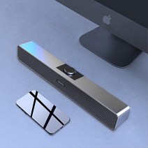 사운드바설치 서라운드 블루투스 5.0 스피커 무선 스테레오 서브우퍼 사운드 바 노트북, a4-은색 회색-USB