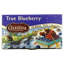 Celestial Seasonings 허브차 카페인 없음 한 블루베리 20개의 티백 1.6 oz (45 g)