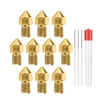 0.4MM MK8 엔더 3 노즐 25피스 3D 프린터 황동 압출기 Makerbot Crea, 0.8mm