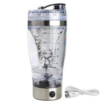 스파이럴 믹서기 초고속 진공 블렌더 대형 소형 휴대용 업소용 만능 얼음 더운 450ml 전기 단백질 셰이커 usb 셰이커 병 우유 커피 물병 운동 소용돌이 토네이도텀블러 122, 투명한