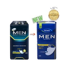 테나]성인용 기저귀 맨 20매 1팩/남성용 요실금패드 포맨, 맨 20매(레벨2) *1팩, 상세설명 참조