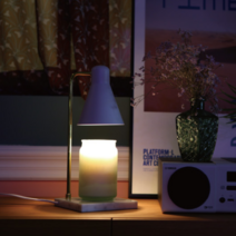 아트박스/세레스홈 디어 캔들 워머_우드 [단품+할로겐전구+양키캔들], 그레이/미드썸머나잇