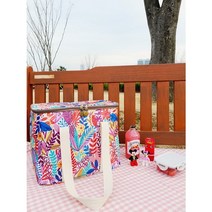 [채우다 상점] 스프링 리프스 대형 사각 보온보냉가방 보냉백 쿨러백 아이스박스