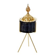 HAIMINGJUN 매력적인 중동 아랍 장식 디퓨저 집들이 선물 장식용, 8.3x8.3x23.5cm, 금속, 블랙 골든