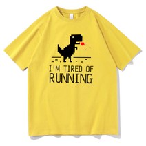 아두이노 Frontend 프로그래머 셔츠 Chrome Dino Geek 해커 코더 선물 웹 개발자 Tshirt Mens Cotton Tee I, 09 Yellow_07 4XL