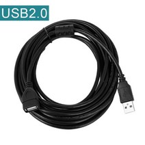 0.6M/1M/1.5M/3M /5M USB 2.0 수-암 케이블 연장 코드 와이어 PC 노트북 키보드용 초고속 데이터 동기화 1 개, [05] 5m, [01] Black