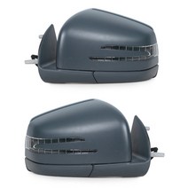 룸미러 자동차 전원 백미러 사이드 도어 어셈블리 블랙 메르세데스 벤츠 W164 ML GL Cl 2005-2011 16681001, 09 PrimerLeft and Right