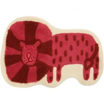 발 매트 러그 동물 사자 핑크