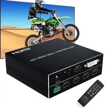 DVI-HDMI 비디오 월 컨트롤러 스플라이서 2x2 HDMI 비디오월 프로세서 컨트롤러 스크린 분배기 1080P @ 60Hz, EUR Plug