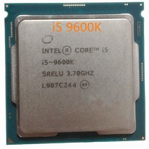 인텔 코어 i5-9600K 프로세서 i5 CPU SRELU 6 스레드 3.7GHz 9MB 14nm FCLGA1151, 한개옵션0
