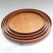 커피데리스 고급 애쉬 나무 원형 쟁반 4종, 3호: 30cmX2cm