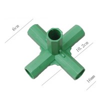 하우스파이프 농자재 4pcs 플라스틱 정원 등반 식물 천막 조인트 커넥터 16mm 튜브 커넥터 프레임 온실 브래킷, 직각 5way