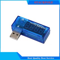 전기계량기 디지털 USB 모바일 전원 충전 전류 전압 테스터 미터 미니 충전기 의사 전압계 전류계 투명 회전, 한개옵션0