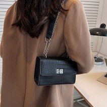 [천삼백케이] [홀리지] 헤이디 스퀘어 파이톤 체인 크로스백