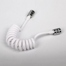 스프링 샤워 노즐 스프링클러 호스 소프트 유연한 텔레스코픽 튜브 화장실 비데 스프레이 파이프 1.5M/2M, 하얀, 없음