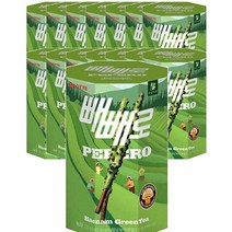 롯데 Pepero 녹차 빼빼로 하남그린티 운동회 초등학생 편의점 간식 탕비실 사무실 등산 막대과자 132g, 15개