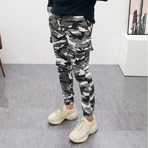 구스마켓 남성용 카모 카고 반밴딩 조거 팬츠 (S~3XL 4Color)