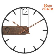 유럽 빈티지 벽장식 인테리어 벽걸이시계, 50cm