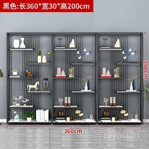 위스키장 업소용 양주장 술진열장 철제 술장식장, 블랙 길이 360 x 깊이 30 x 높이 200