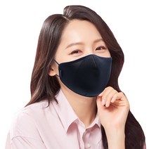 이온플러스 연예인 패션 마스크 빨아쓰는 귀 안 아픈 새부리형 네이비 블랙, 2 . 네이비 대형