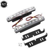 슬레이트지붕 지붕재 양철지붕 새로운 8 LED 주간 러닝 라이트 12V 헤드 라이트 일광 자동 주간 러닝 라이, 한개옵션0