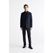 독일 자라 ZARA 100% 울 수트 팬츠 - 네이비 블루 125122