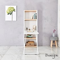 비나인 benign 철재 프레임 5단 책상세트 3colors 학생책상 일체형책상 H형 책상, 메이플화이트